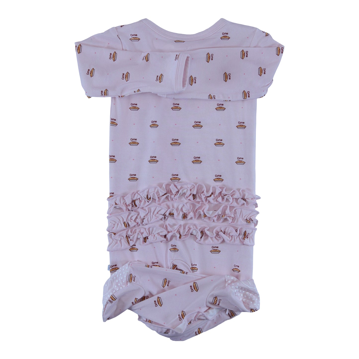 bamboo ruffle zipper footie cutie pie whimsical collection for baby girl