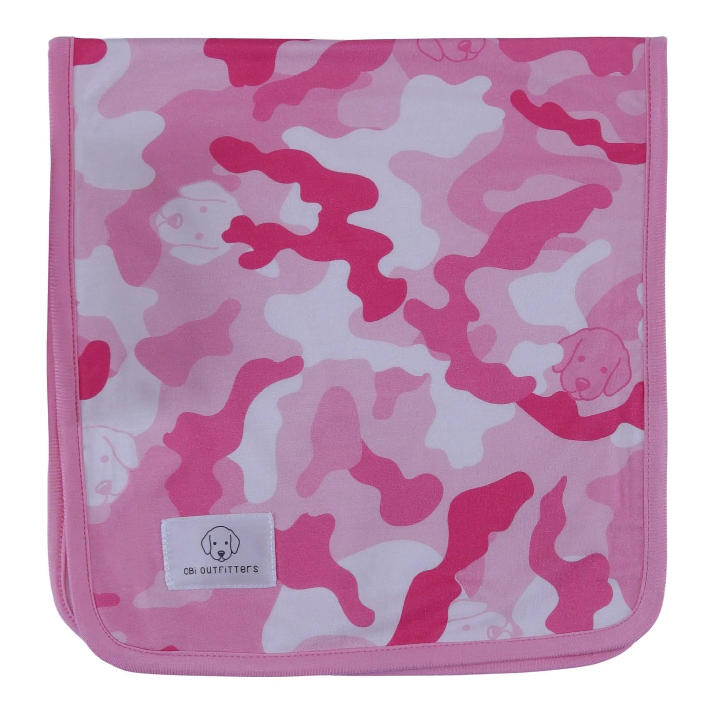 burp cloth pink camo