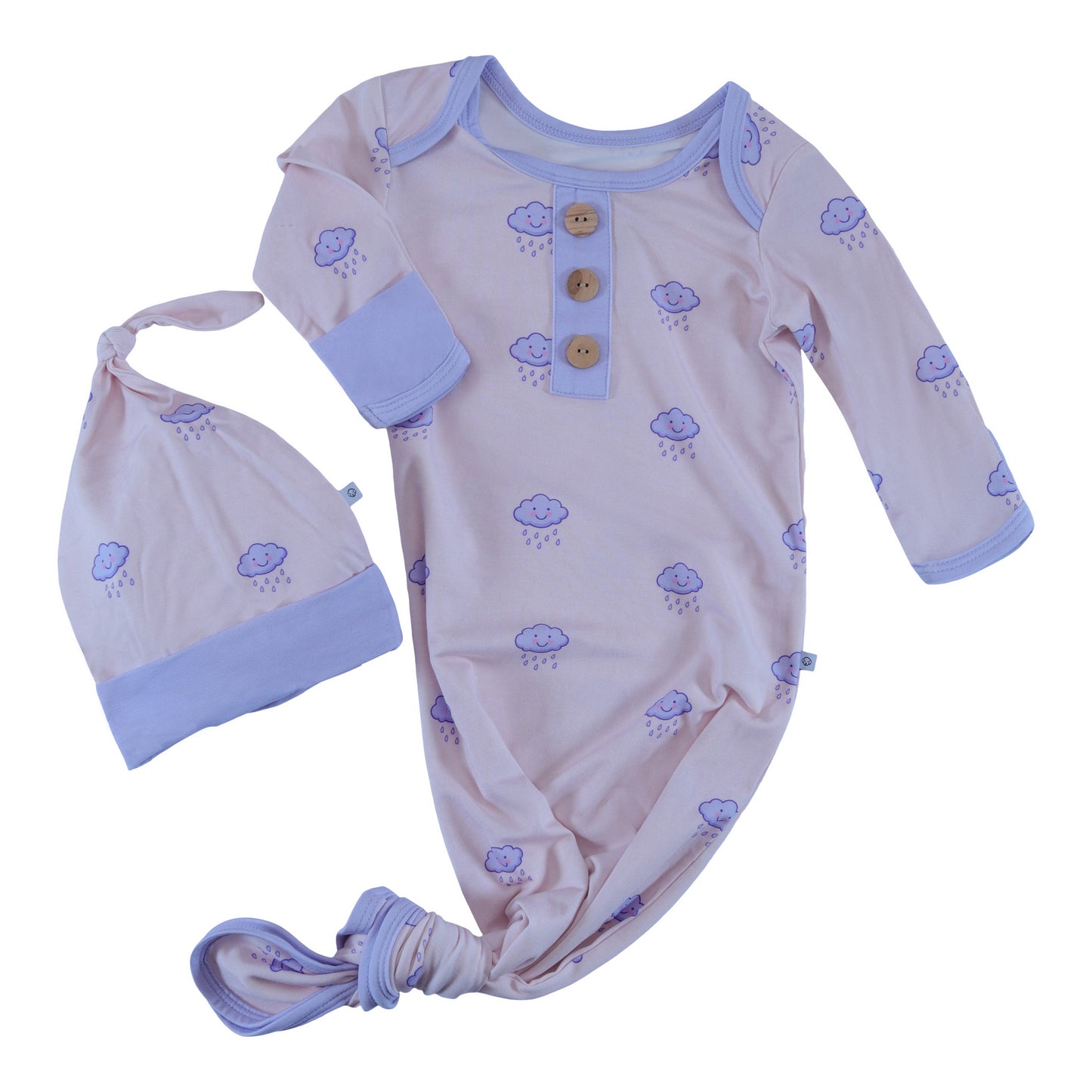 knotted pattern gown rain cloud