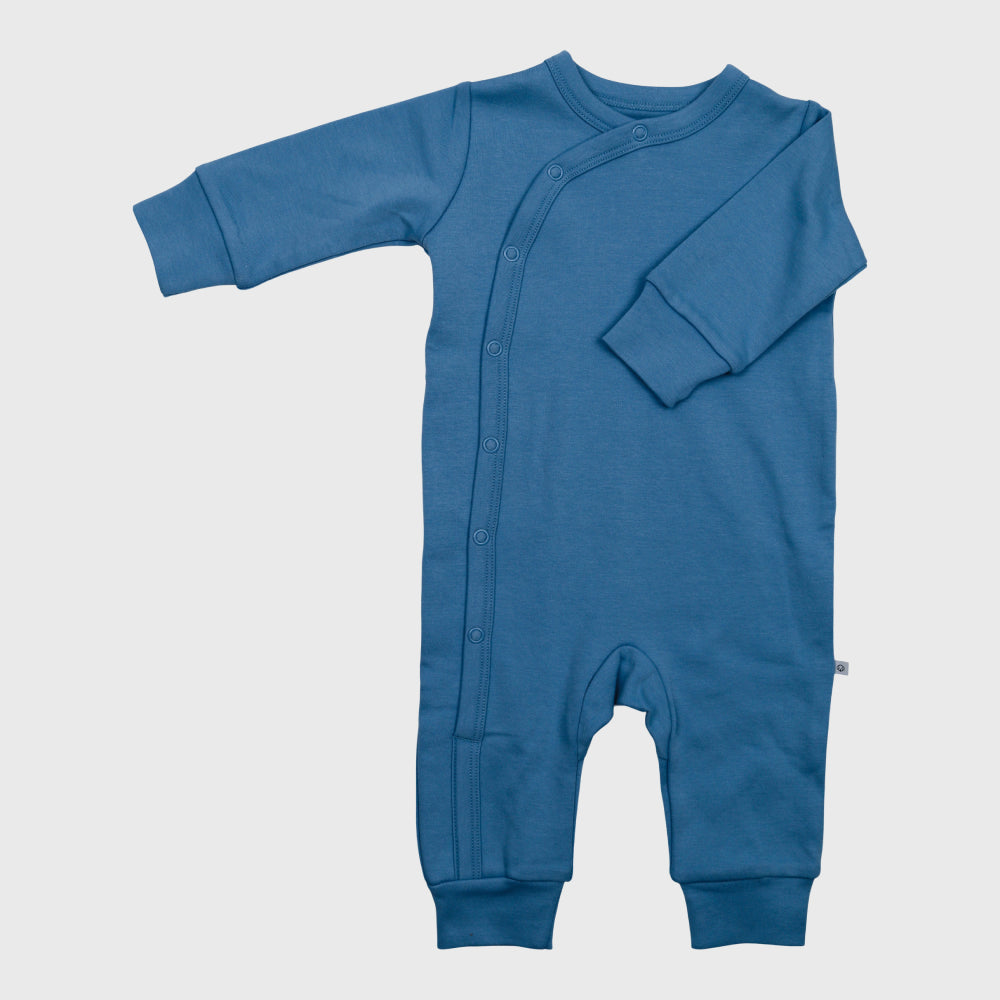 obi organic cotton kimono side snap endless sky baby boy