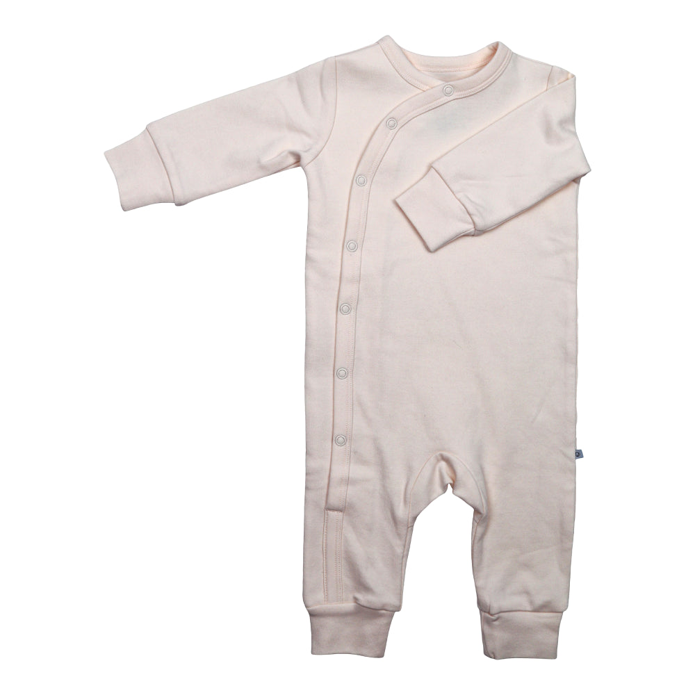 obi organic cotton kimono side snap slightly pink for girl
