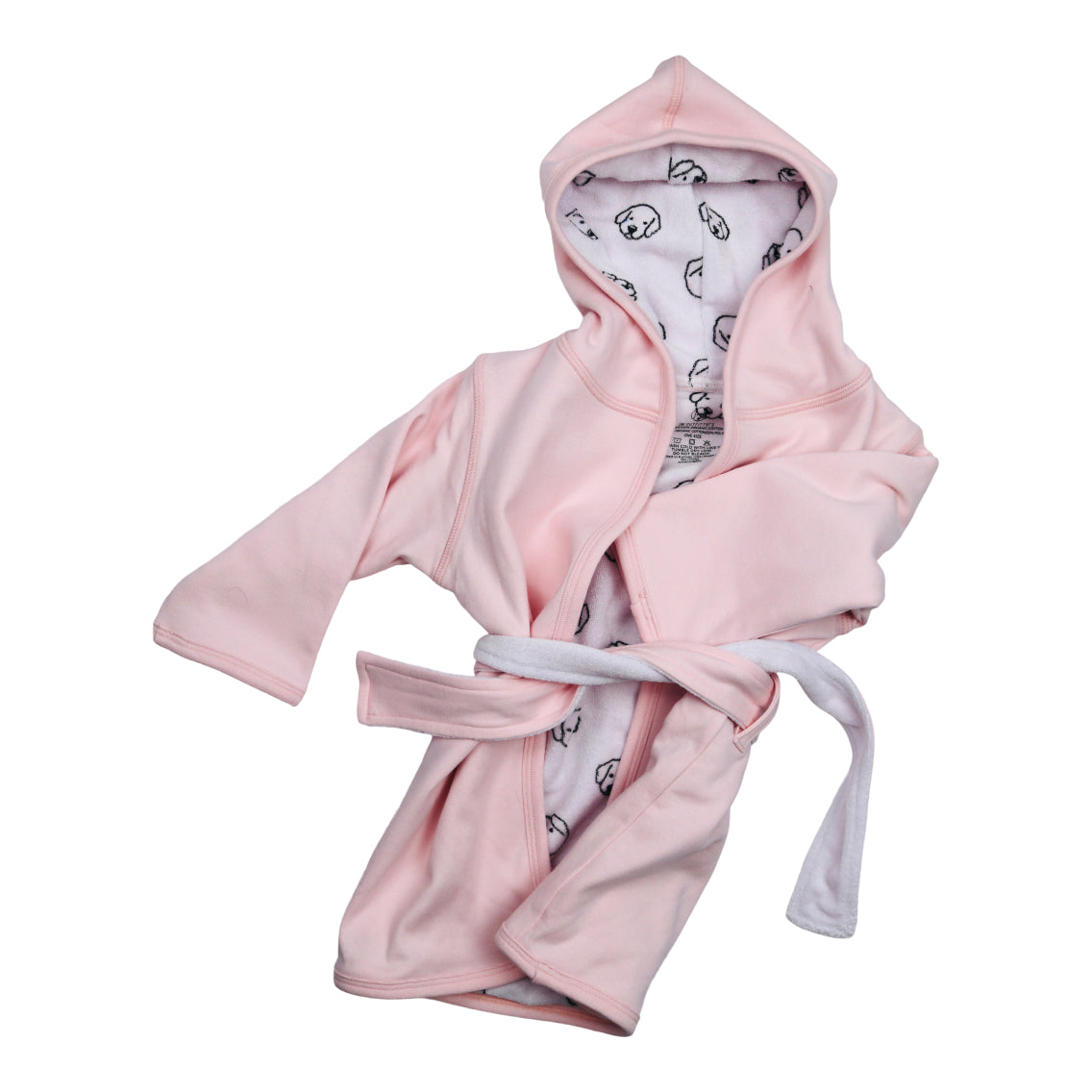 organic cotton extra soft hooded robe princess pink for girl
