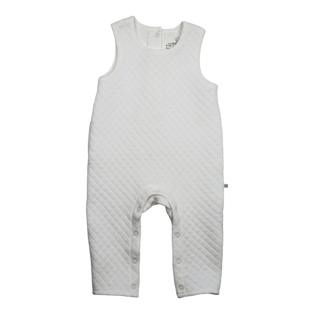 organic cotton quilted baby romper snowflake boy