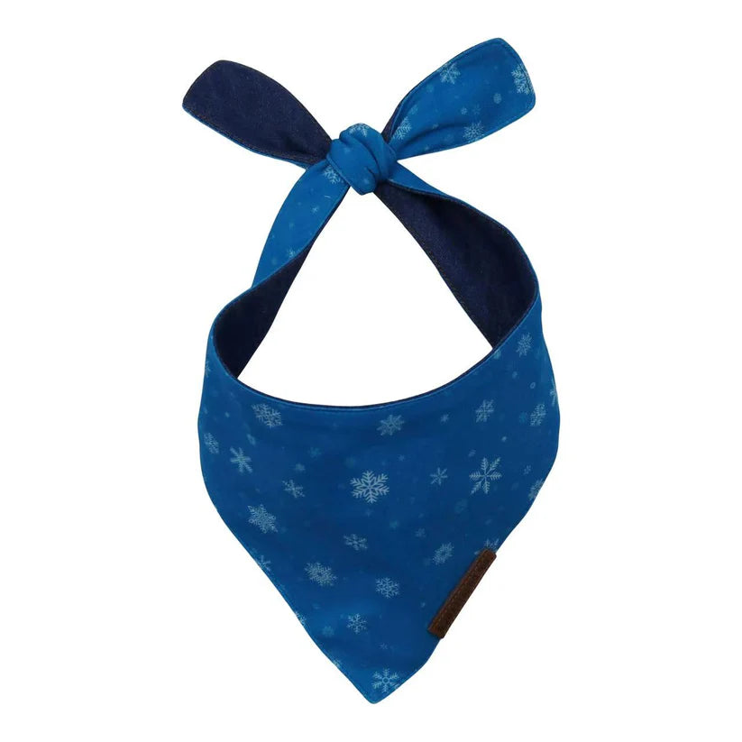 puppy bandana snowflakes bright