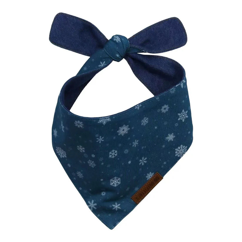 puppy bandana snowflakes hanukkah blue