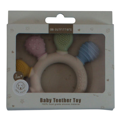Obi Silicone Teether Ring – Rainbow Bites
