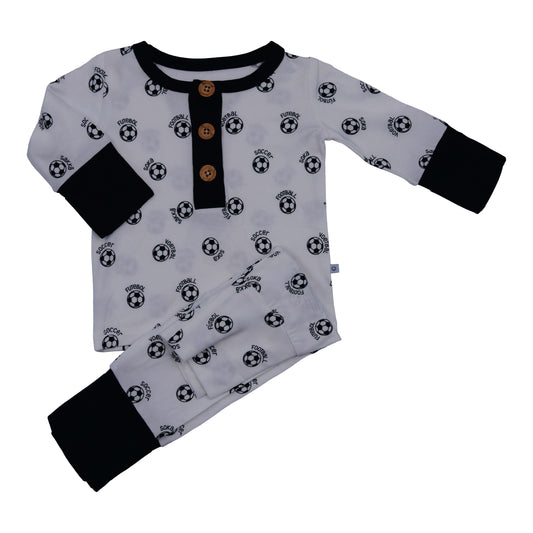 World Soccer High Contrast Bamboo 2-Piece Set
