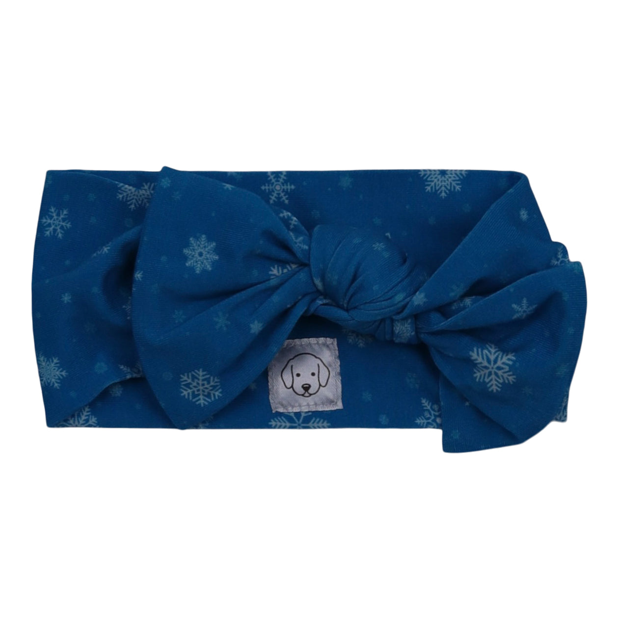 Christmas Head Wrap Bow Snow Flakes Bright