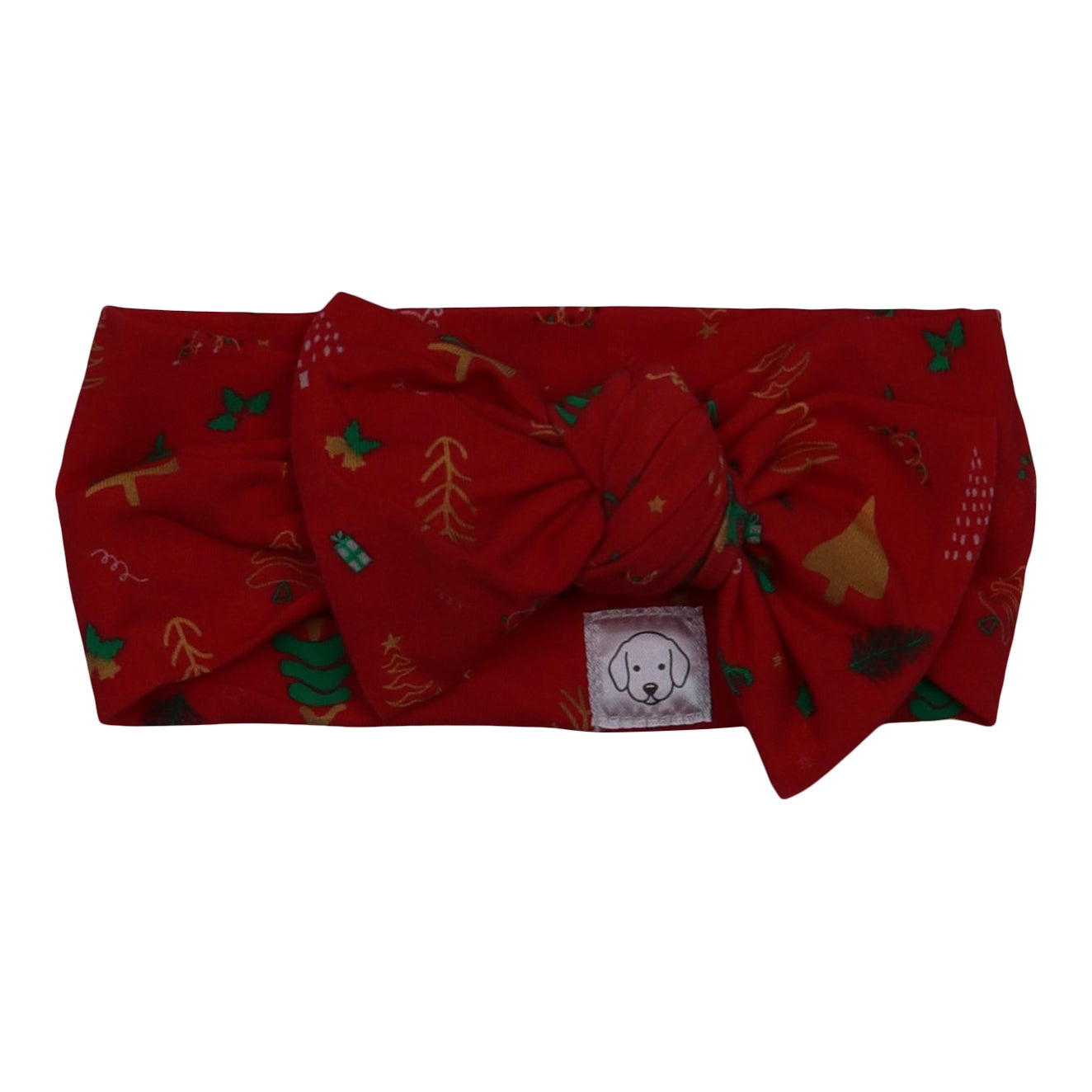 Christmas Head Wrap Bow Red Christmas Tree Fun