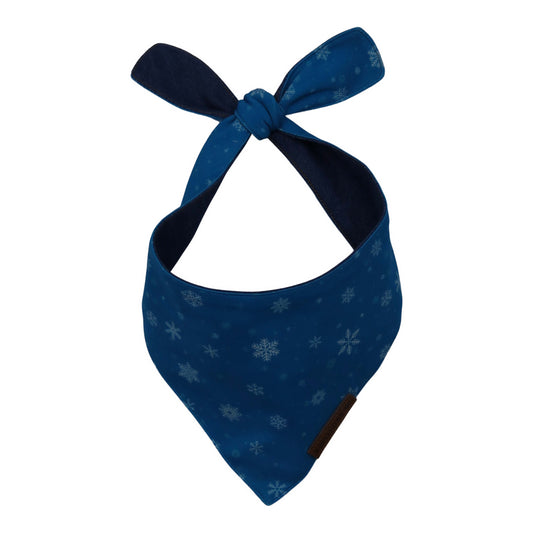 Puppy Bandana Snow Flakes Bright