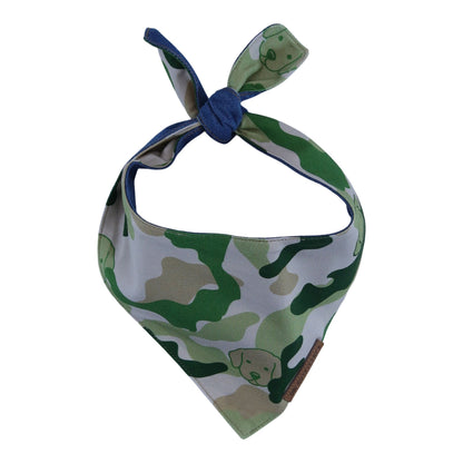 premium puppy bandana Green Camo pattern