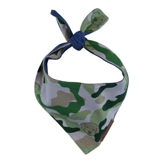 premium puppy bandana Green Camo pattern
