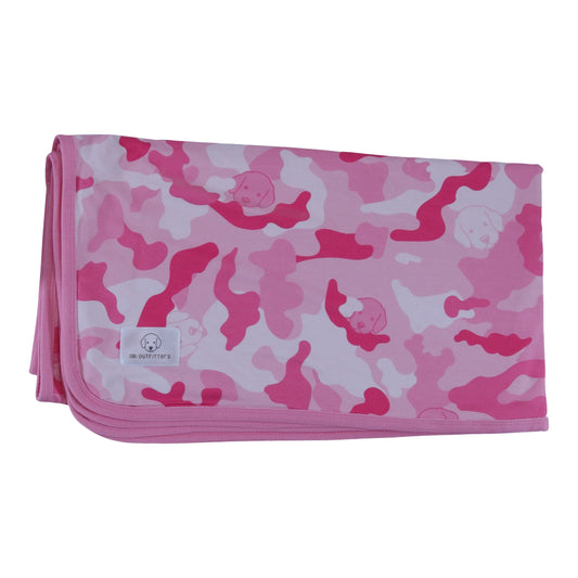 bamboo blanket Pink Camo pattern