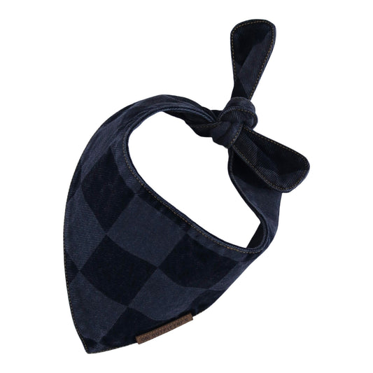 premium puppy bandana black & gray checker classic collection