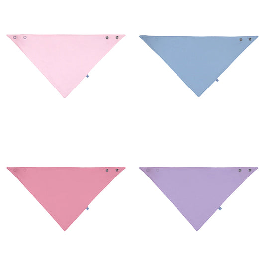 Baby Bib Set – Princess Pink, Blue Mist, Cherry Blossom, Lavender Frost (4 Pack)