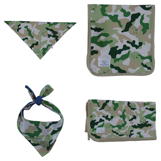 Green Camo Baby & Puppy Matching Set