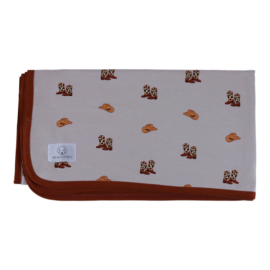 bamboo blanket cowboy boots & hats