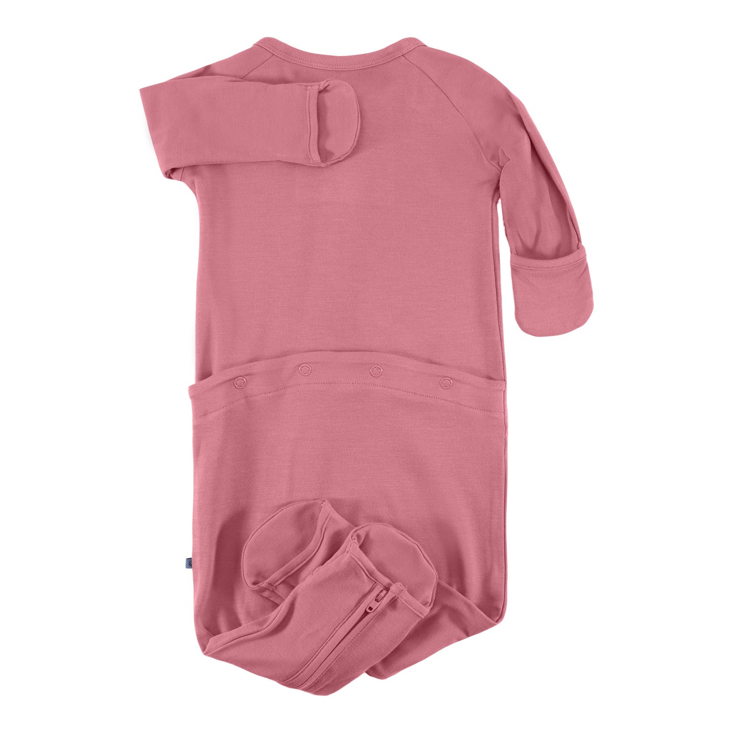 convertible zip romper sweet rose