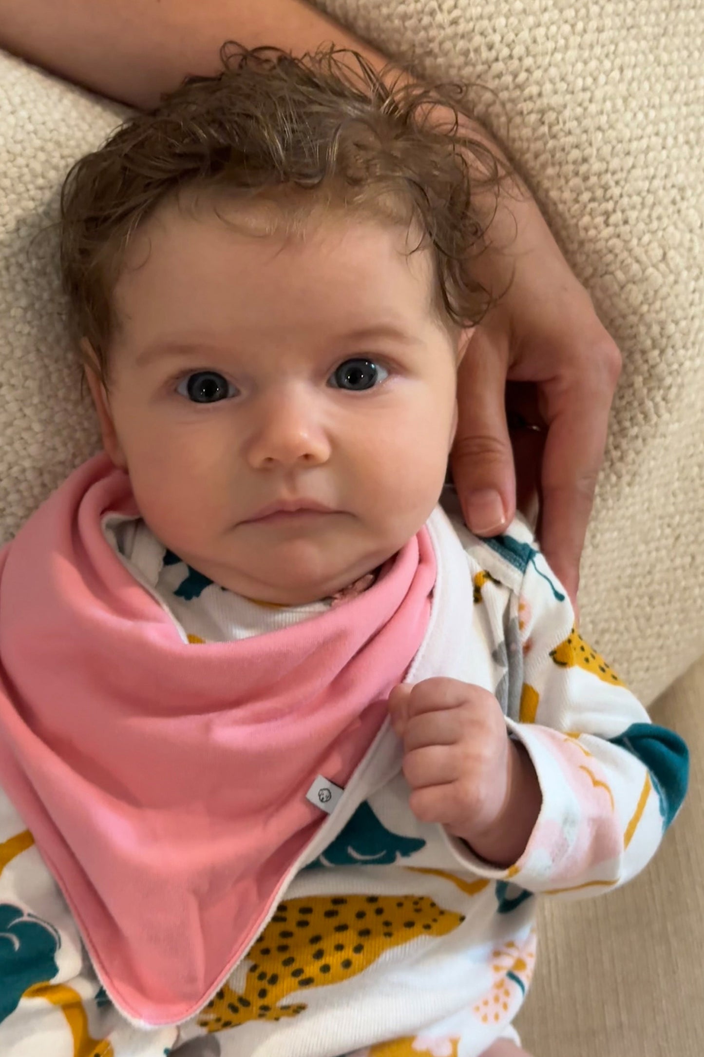 bamboo bib princess pink for baby girl