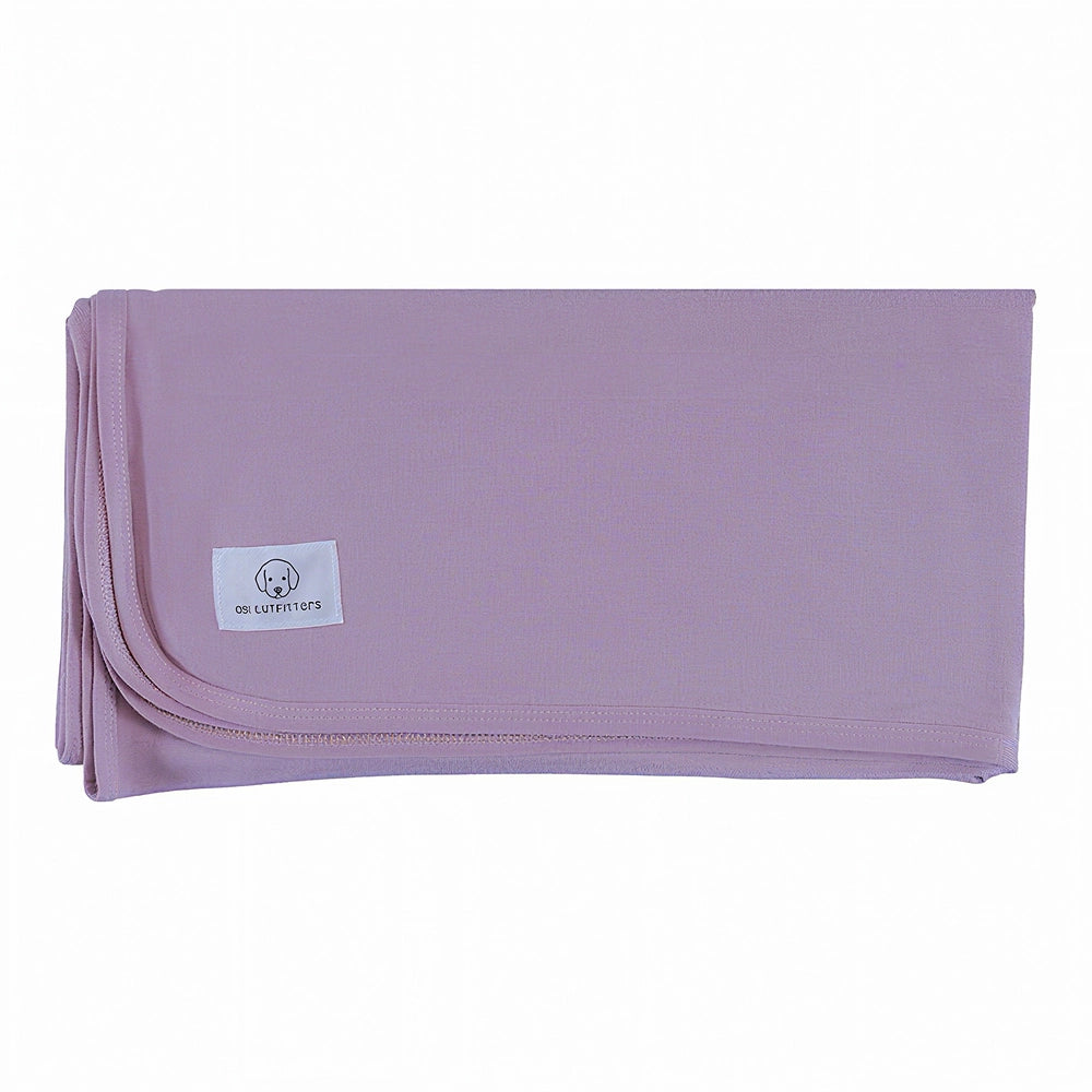 bamboo blanket deep rose for baby girl