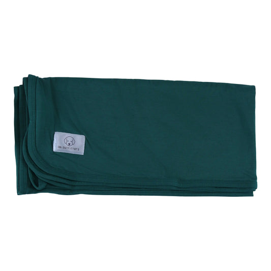bamboo blanket jungle green