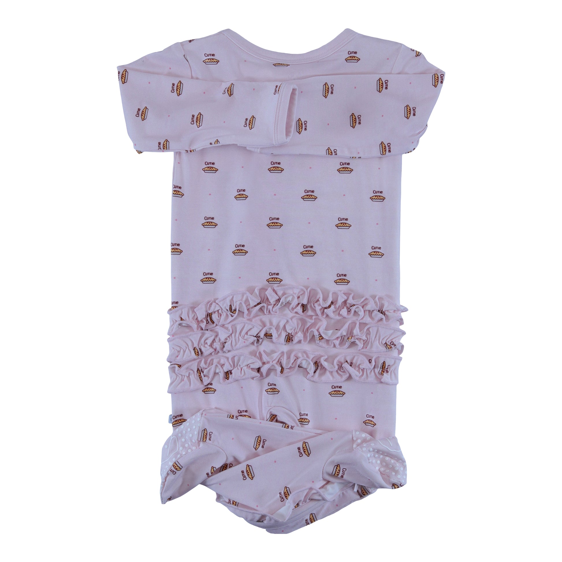 bamboo ruffle zipper footie cutie pie whimsical collection for baby girl