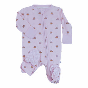 bamboo ruffle zipper footie cutie-pie whimsical