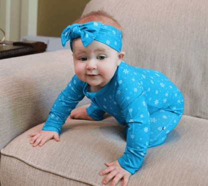 bamboo zipper snowflakes bright christmas outfit for boy girl