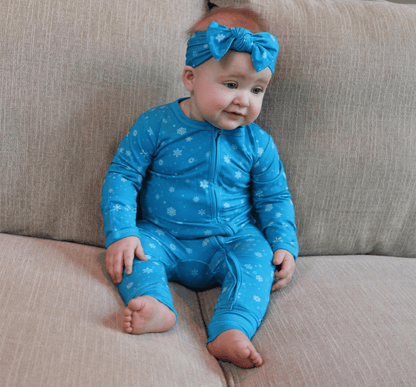 bamboo zipper snowflakes bright christmas outfit for girl boy