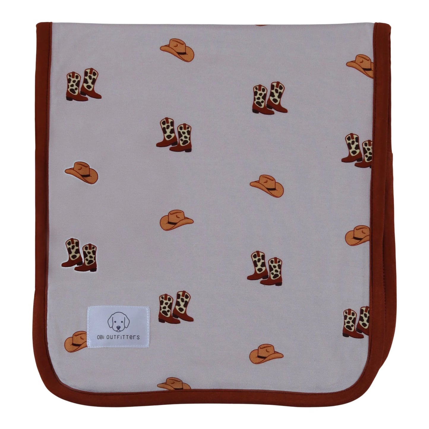 burp cloth cowboy boots & hats
