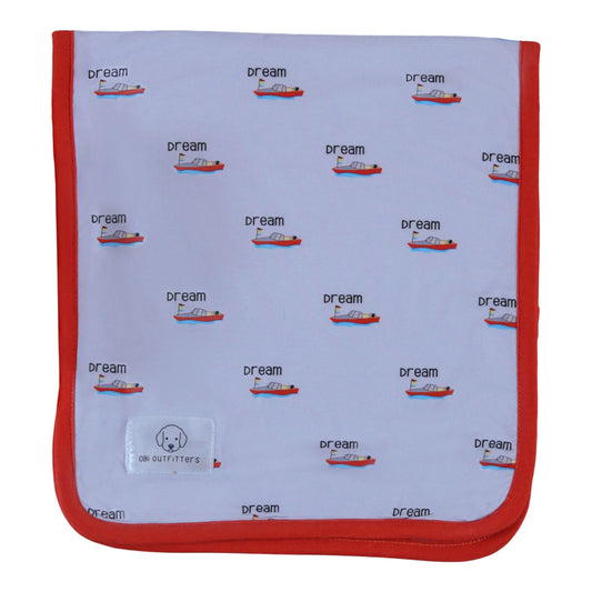 burp cloth dream boat whimsical collection