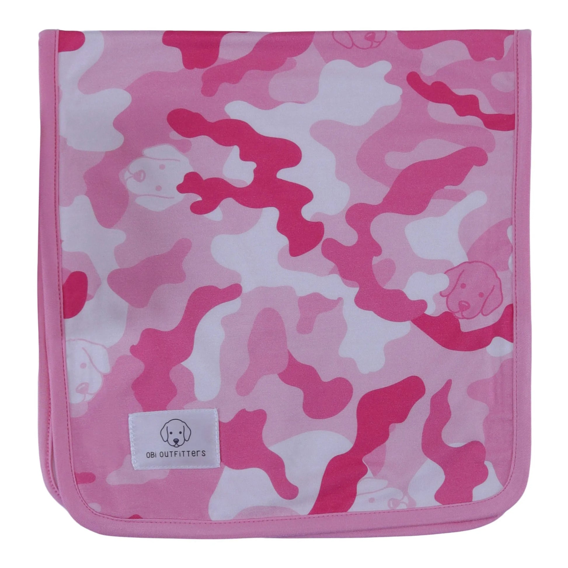 burp cloth pink camo