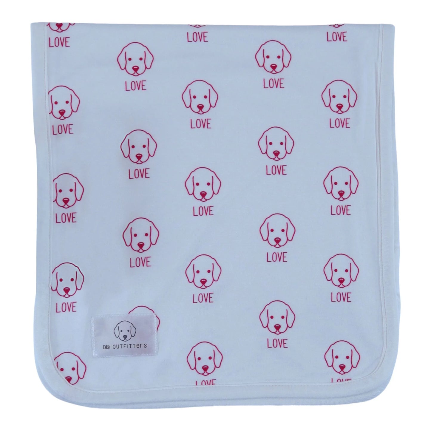burp cloth pink obi love collection