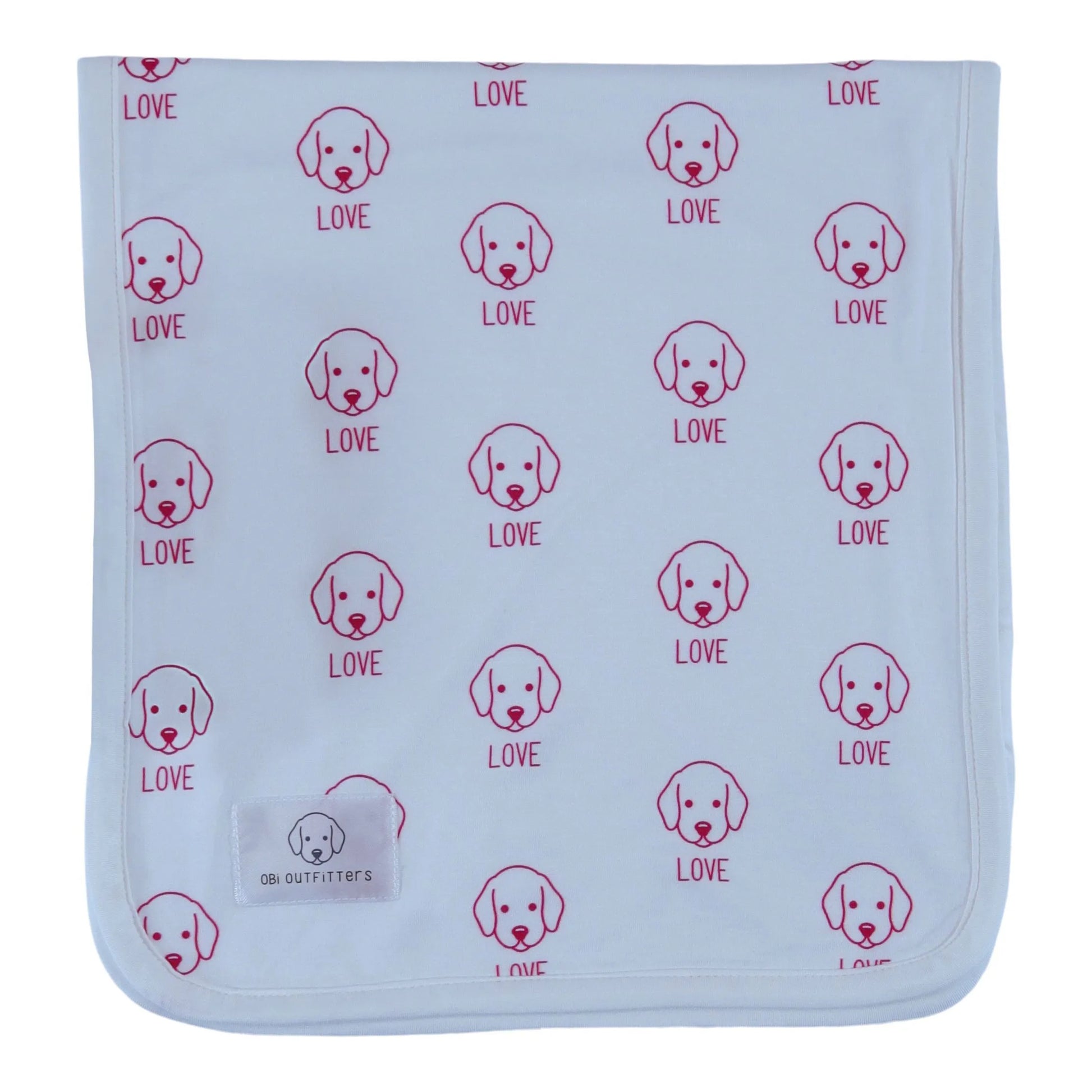 burp cloth pink obi love collection