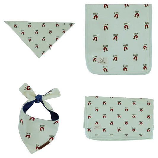 chick magnet baby puppy matching set