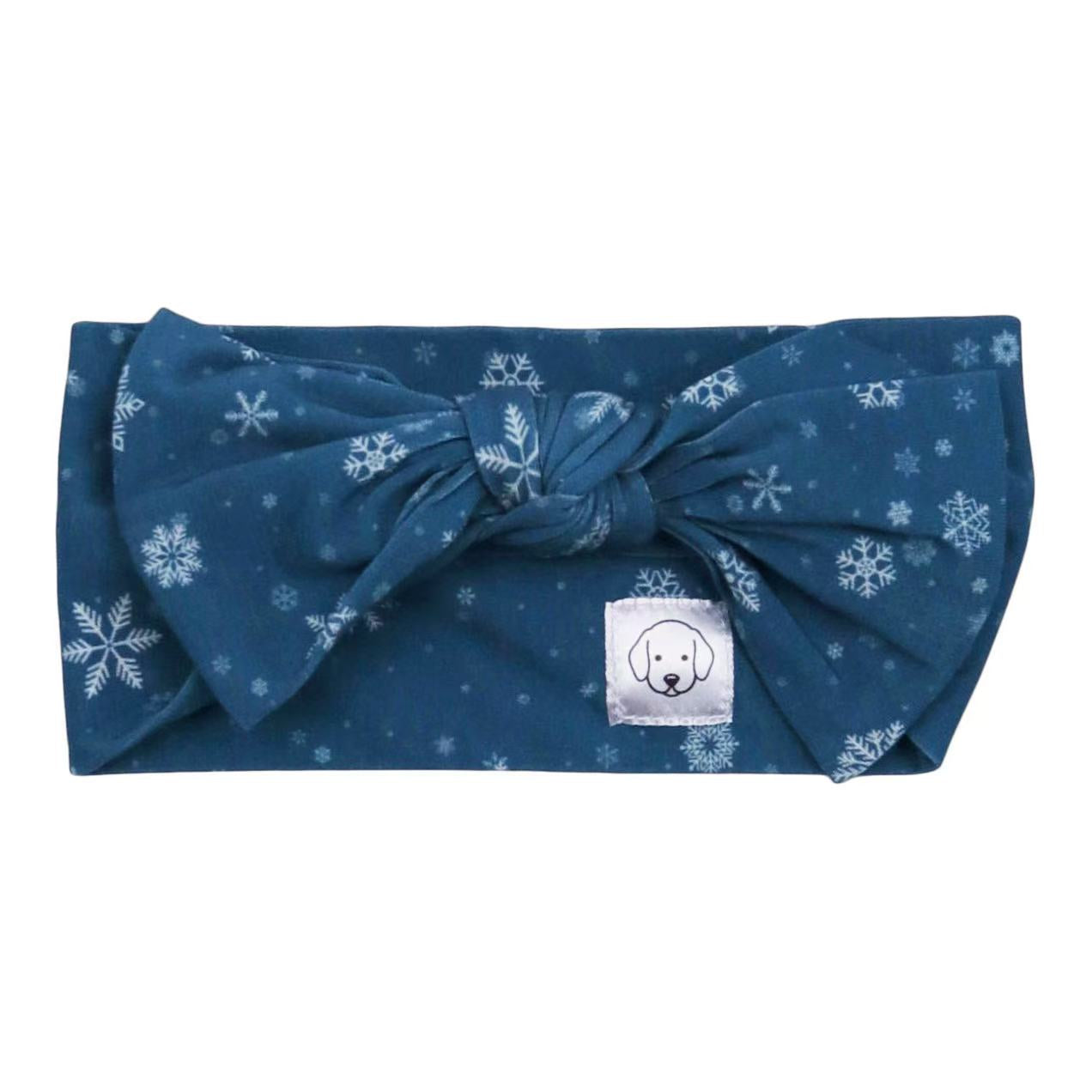 christmas obi cutie bow snowflakes hanukkah blue for boy girl