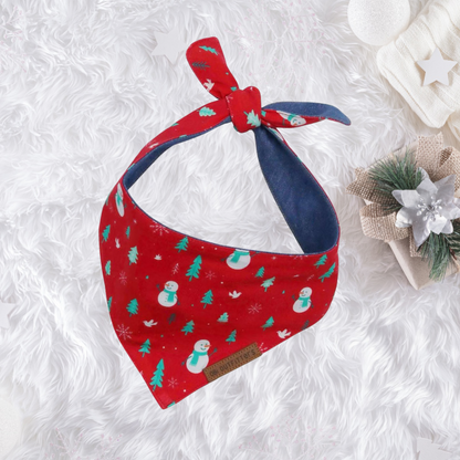 Christmas Puppy Bandana Snowman
