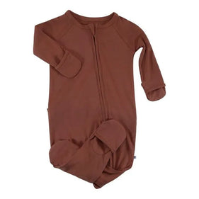 convertible zip romper brown sugar