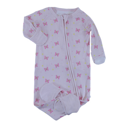 convertible zip romper butterflies