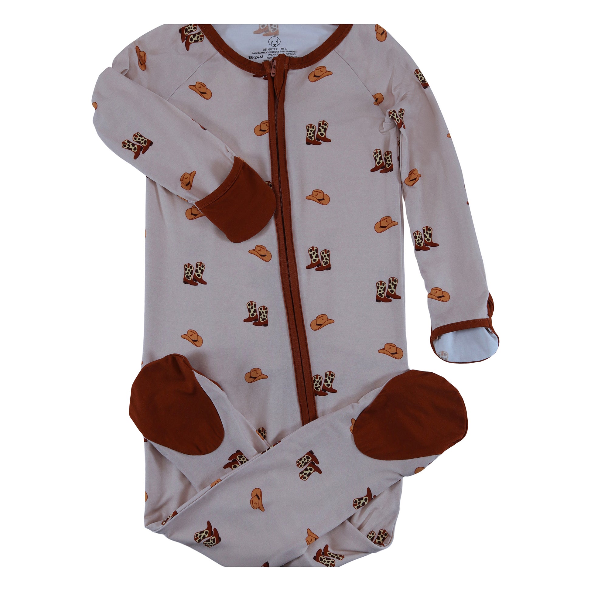 convertible zip romper cowboy boots & hats