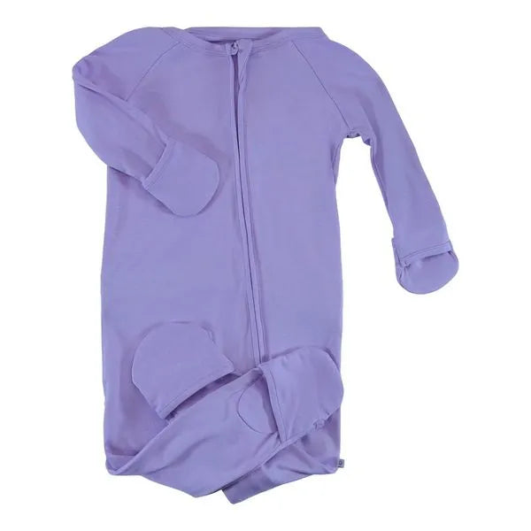 convertible zip romper lavender frost
