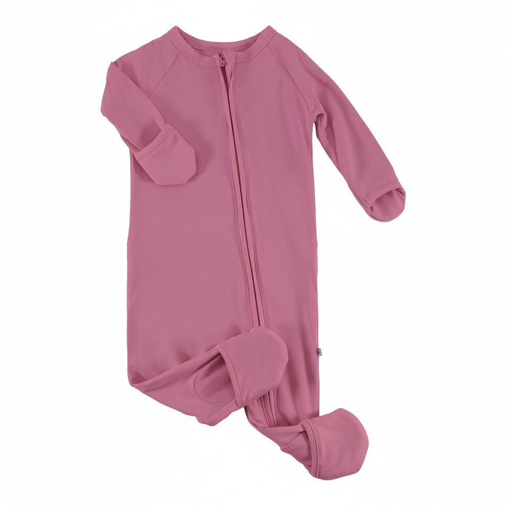 convertible zip romper sweet rose