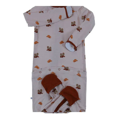 convertible zip romper cowboy boots & hats