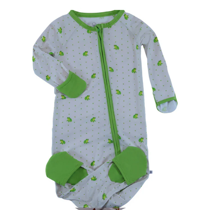 convertible zip romper frogs