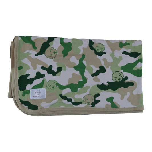 bamboo blanket green camo