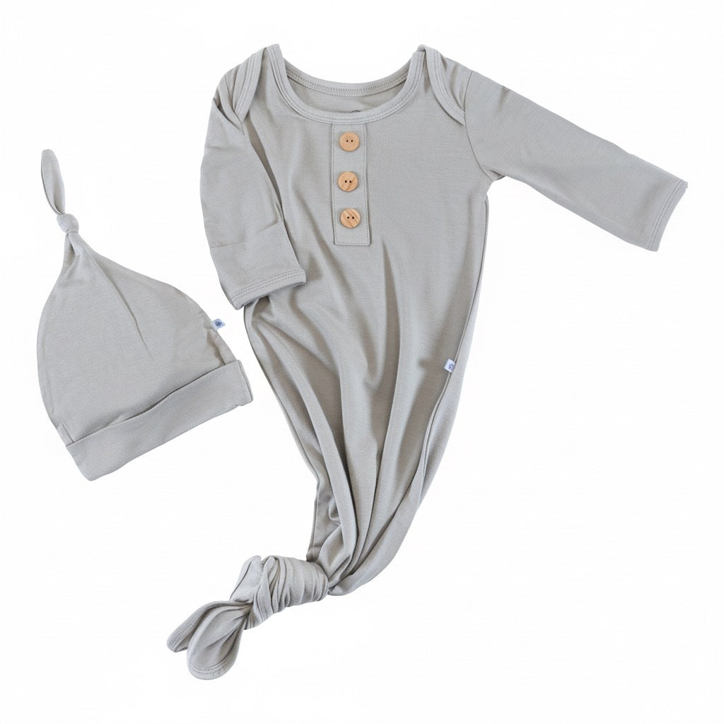 knotted gowns silver for girl