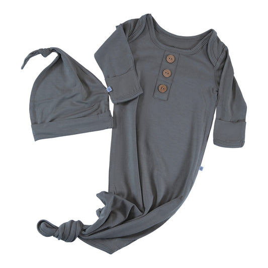 knotted gowns silver