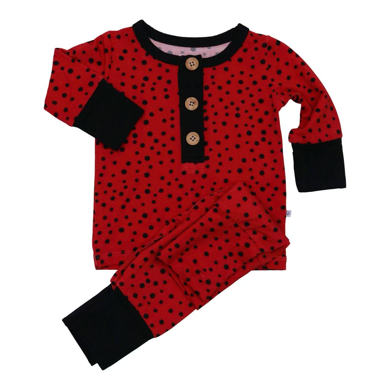 ladybug high contrast bamboo 2 piece set boy girl