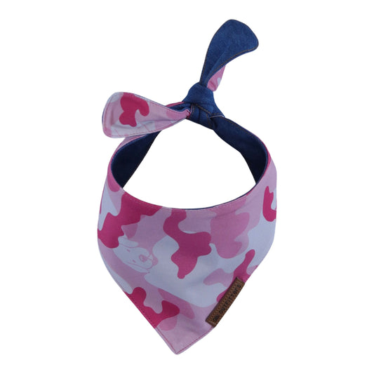 premium puppy bandana Pink Camo pattern