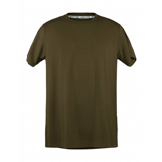 men premium bamboo together tee olive